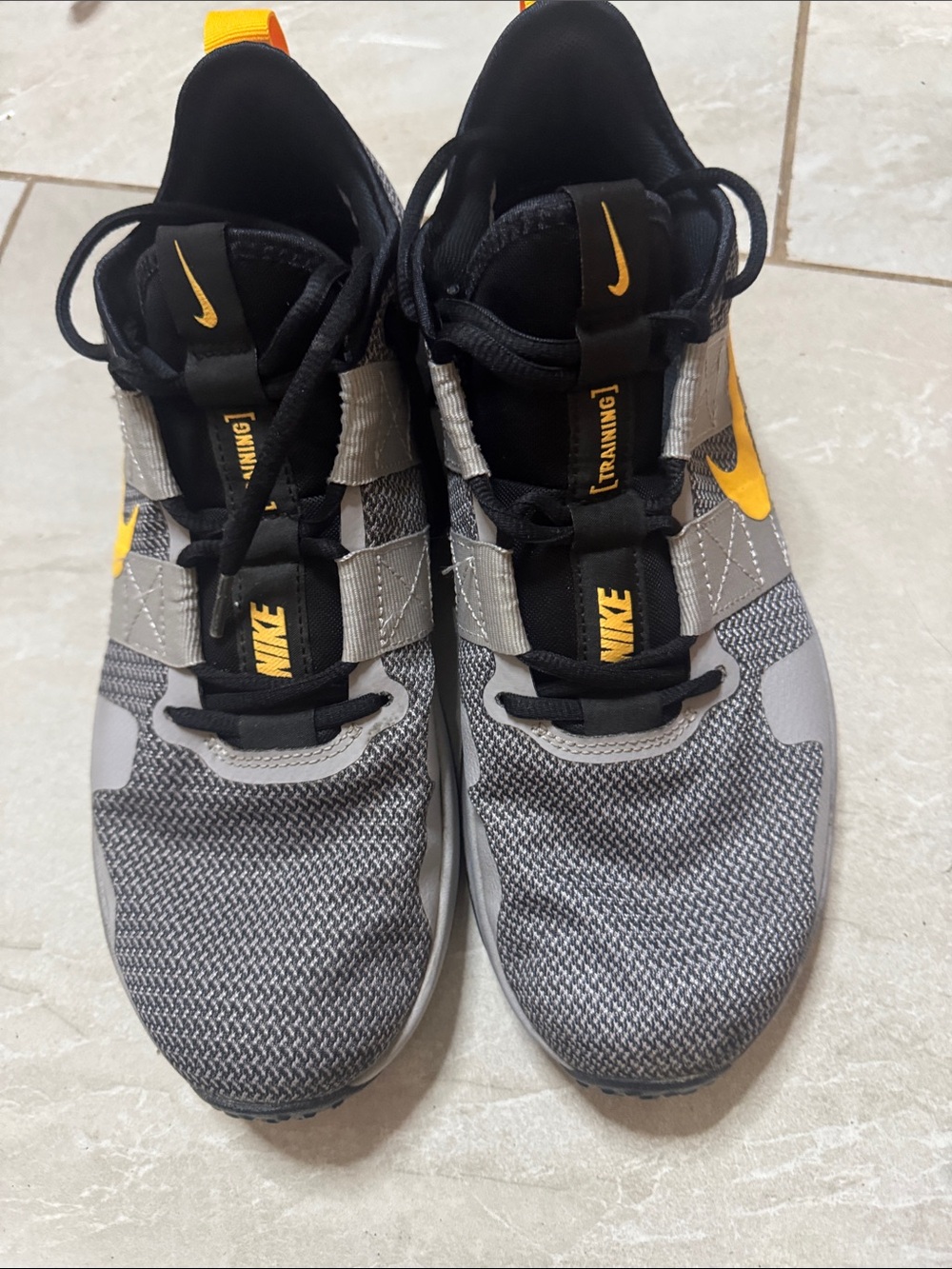 Nike Men’s Gray and Yellow Running Shoes